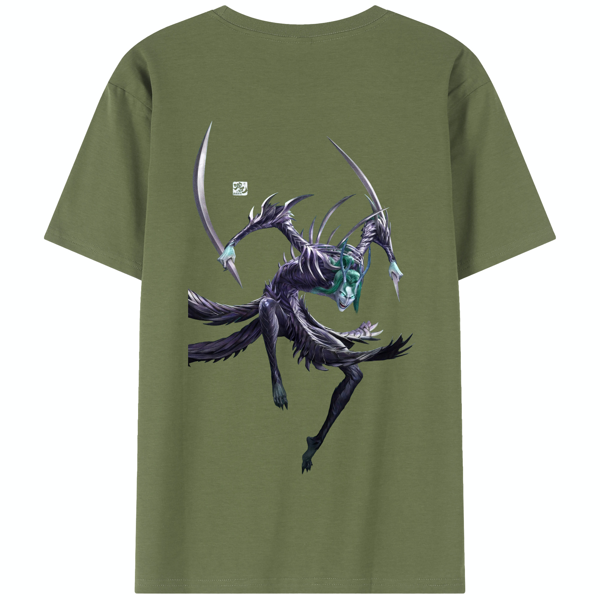 （画像用） Ne Zha 2 ナタ 魔童の大暴れ 綿100％半袖Tシャツ（背面プリント）